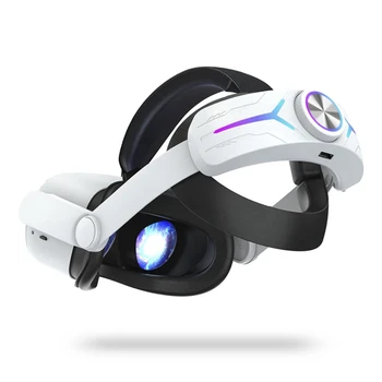 1 DB Fej Heveder 8000Mah Akkumulátor Oculus Quest 2 Kiterjesztése Játékidő Állítható Elit Heveder VR Alkatrészek Műanyag (Fehér)