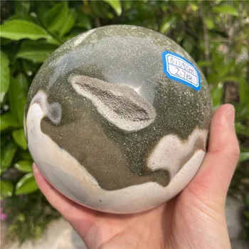 2.7 kg nagykereskedelmi természetes kristály kő labdát csiszolt óceán jáspis kristály gömb dekoráció