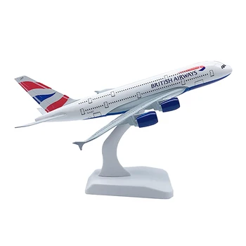 20cm Repülőgép, az Airbus A380 British Airways Alufelni Repülő Modell Gyerekek, Gyerekek, Ajándék, lakberendezési Gyűjtemény