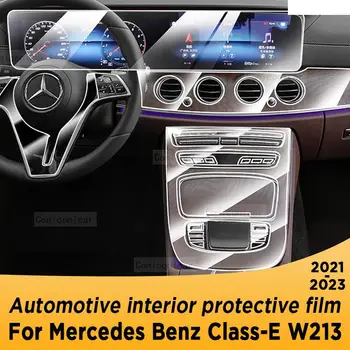 A Merceds Benz E OSZTÁLY W213 2021-2023 Sebességváltó Panel Navigációs Autóipari Belső Képernyő Védő Fólia TPU Anti-Semmiből