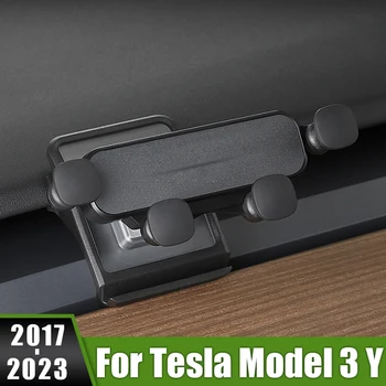 A Tesla Model 3-Y 2017 2018 2019 2020 2021 2022 2023 Autó Műszerfal Forgatható Állítható Telefon Tulajdonosa Mobil Állvány Berendezés Fedelét