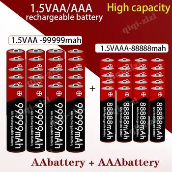 AA+AAA Akkumulátor Új Márka a 1,5 VAA Nagy Kapacitású 99999mAh+1.5VAA88888mAh Lúgos 1.5 Vclock Játék Kamera Akkumulátor Újratölthető Akkumulátor