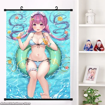 Anime Virtuális YouTuber Minato Aqua Lányok Persona Cosplay HD Fal Lapozzunk Festmény Poszter Nyomtatása lakberendezés Gyűjthető Art Ajándék