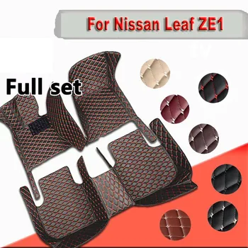 Autó Szőnyeg A Nissan Leaf ZE1 2018~2022 Luxus Bőr Szőnyeg Tartós Pad Szőnyegek Belső Alkatrészek Szőnyegek Beállítása Autós Tartozékok 2019