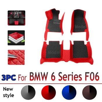 Autó Szőnyeg BMW 6-os Sorozat F06 2012~2018 Tartós Szőnyegek Védő Pad Mat Luxus Bőr Szőnyeg, Autó Tartozékok 640i 640d