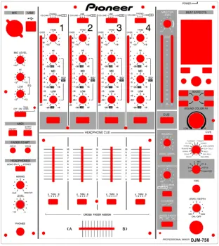 DJM750 mixer panel bőr DJ film védő matrica fehér limitált kiadású változat készült, PVC anyag