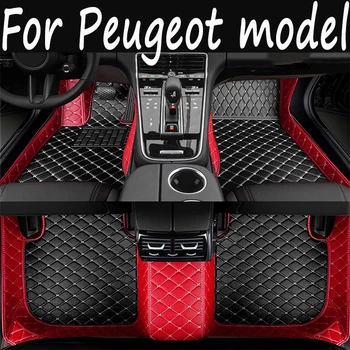 Egyedi 3D-s Autós Szőnyeg a Peugeot 2008 2014-2019 3008 4008 2017-2023 Belső Kiegészítők Mesterséges Bőr