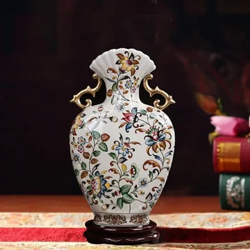 Jingdezhen Kerámia Európai Antik Váza Repedés Máz Virágkötészeti Váza Nappali Bogujia Lakberendezési Váza