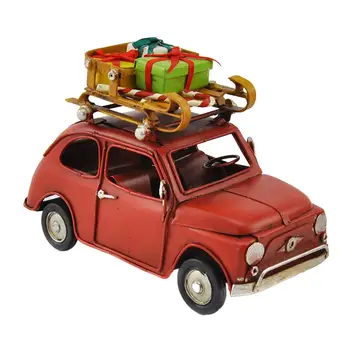 Karácsonyi Kamion Dekoráció, valamint Mini Ajándék Dobozok Parasztház Teherautó, Fém Dísztárgyak Teherautók Autó Modell a Gyerekek Otthon Mantels Asztal Íróasztal