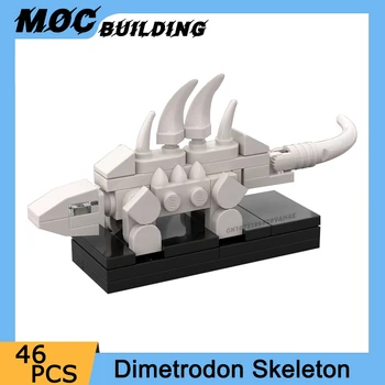 MOC 3D Dinoszauruszok Dimetrodon Csontváz Modell építőkövei DIY Össze Kreatív Ötletek Tégla Oktatási Játékok Fiúk Xmas Ajándékok