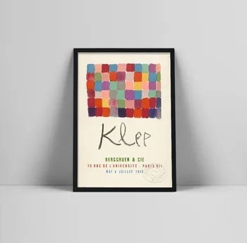 Paul Klee Klasszikus Absztrakt Stílus Színes Négyzetek Modern Dekoráció Art Print Festmény, Fali Kép Nappali lakberendezés