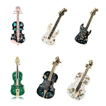 Régi divat brit stílus hangszer bross cselló, hegedű, gitár design-férfi, női kiegészítők pin ajándékok