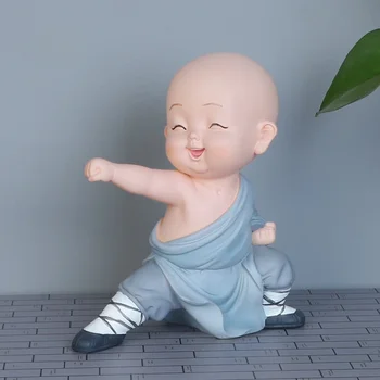 Shaolin Szerzetes Miniatűr Figura Díszek Zen Kínai Stílusú, Szép Nappali Asztali Dekoráció Kiegészítők, Ajándékok