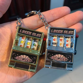 Szerencse, Jackpot Mini Gyümölcsös Nyerőgép Arcade Kulcstartó Oktatási Játék Pénzérmével Működő Játékok Szerencsejáték Gép Kulcstartó Ajándék Lánc