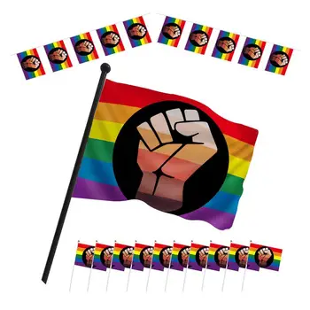 Szivárvány Zászló Hetero Büszkeség, Lobogó Meleg Zászló Meghatározott LMBT Szellem Élénk Színek, Könnyen Felfüggeszti Poliészter Szövet Kemping