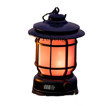 ZC Kerti Kemping Lámpás Sátor Lámpa LED Kemping Környezeti Fény Retro Pajta Lámpás Tábor Világítás