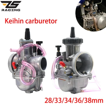 ZS Racing Egyetemes 28mm 33mm 35mm 36mm 38mm PWK Carburador Keihin Karburátor 2T 4T Motor 100cc-350 köbcentis Moto