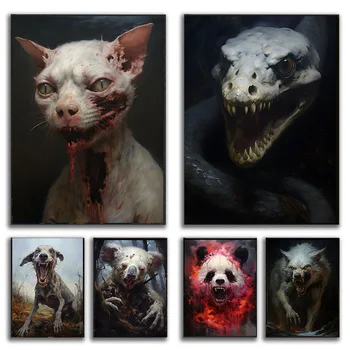 Élőhalott Állatok Modern Művészeti Vászon Poszterek, Nyomatok, Panda, Absztrakt Festmények a Falon Művészeti Medve Képek Room Decor Cuadros